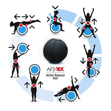 Afs-Tex Active Anti-Microbial Large Exercise Yoga Balance Ball FCBB2929SBK